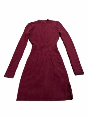 Hollister | Dresses | Red Hollister Winter Knit Dress With Long Sleeves |  Poshmark